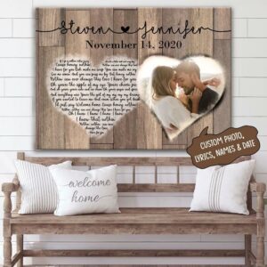 Canvas Prints Valentine’s Day, Personalized Anniversary Gift…