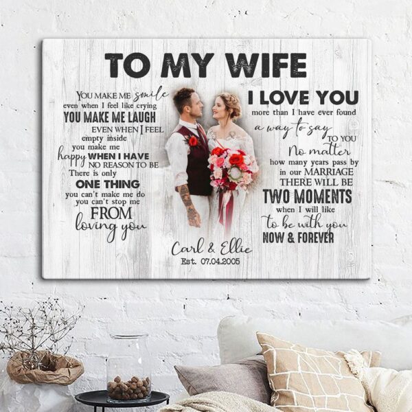 Canvas Prints Valentine’s Day, Personalized Anniversary Gift Now And Forever Canvas For Wife, Couple Lovers Wall Art