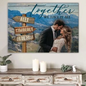 Canvas Prints Valentine’s Day, Personalized Anniversary Together…