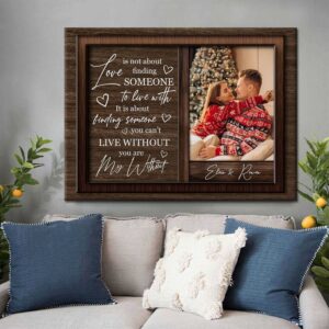 Canvas Prints Valentine s Day Personalized Couple Love Isn t Finding Someone To Live Canvas Couple Lovers Wall Art 1 omiz8v.jpg