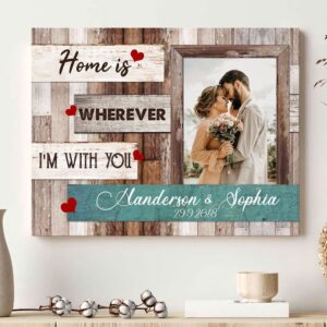 Canvas Prints Valentine’s Day, Personalized Couple Wife…