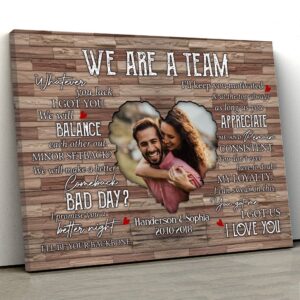 Canvas Prints Valentine s Day Personalized Couple Wife Husband We re A Team Anniversary Canvas Couple Lovers Wall Art 1 gfkjfc.jpg