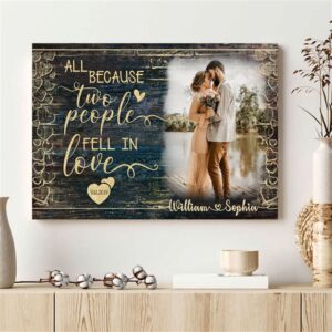 Canvas Prints Valentine s Day Personalized Fell In Love Anniversary Couple Canvas Couple Lovers Wall Art 1 gcvjhm.jpg