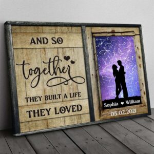 Canvas Prints Valentine s Day Personalized Gift For Couple They Create A Beautiful Life Canvas Couple Lovers Wall Art 1 ekbz3p.jpg