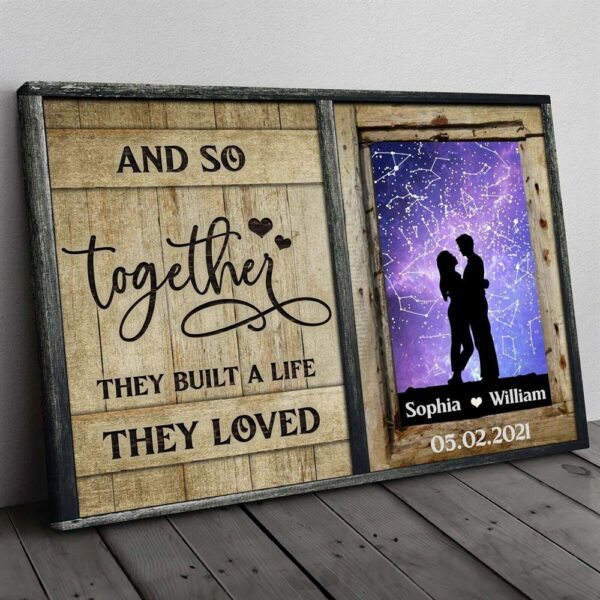 Canvas Prints Valentine’s Day, Personalized Gift For Couple They Create A Beautiful Life Canvas, Couple Lovers Wall Art