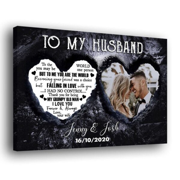 Canvas Prints Valentine’s Day, Personalized Husband Wife My King Anniversary Meaningful Canvas, Couple Lovers Wall Art