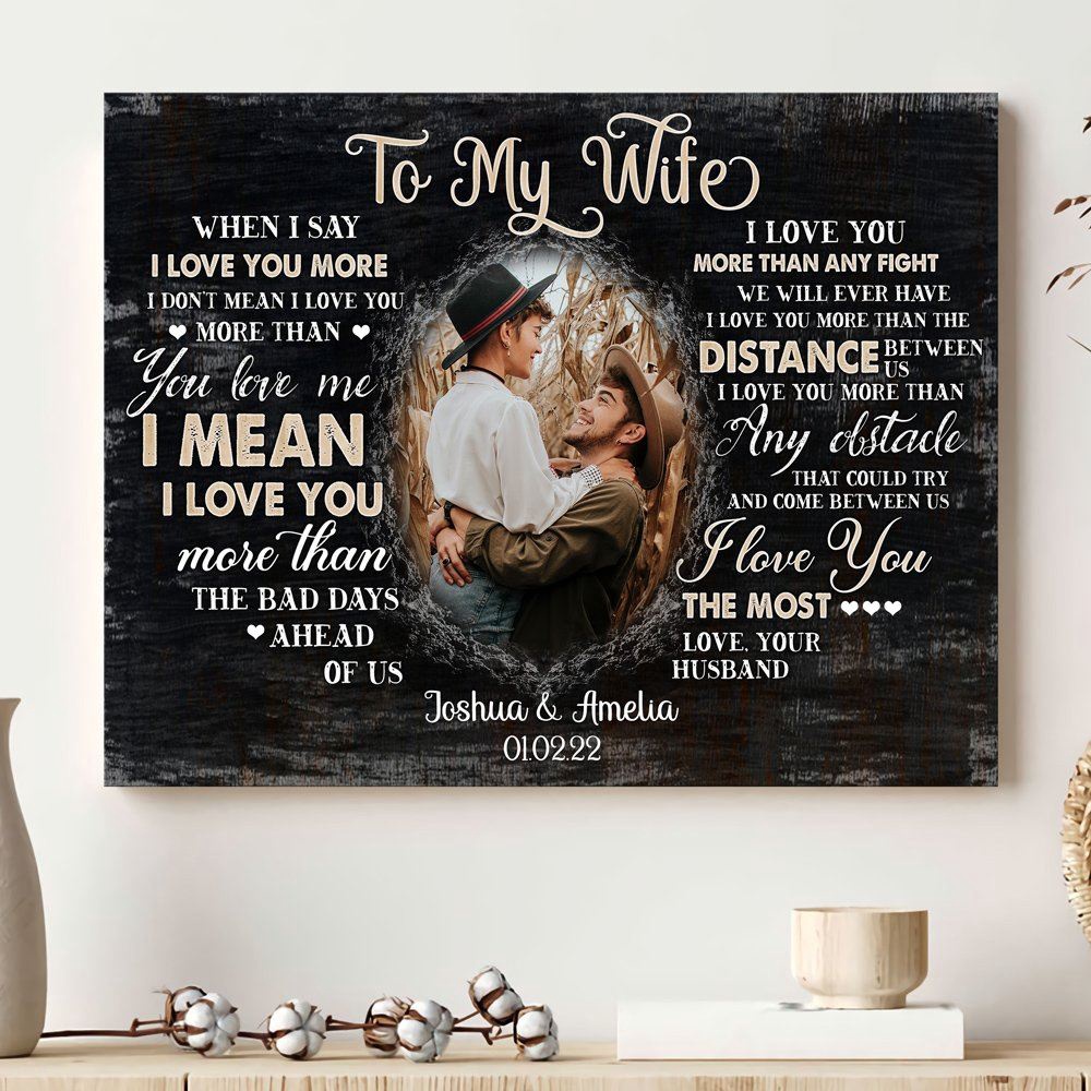 Canvas Prints Valentine's Day, Personalized Love You The Most