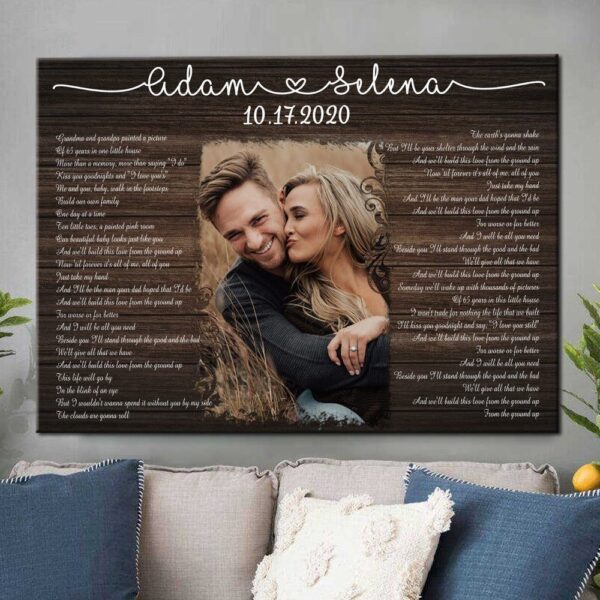 Canvas Prints Valentine’s Day, Personalized Lyrics Song Anniversary Couple For Wife Husband Canvas, Couple Lovers Wall Art