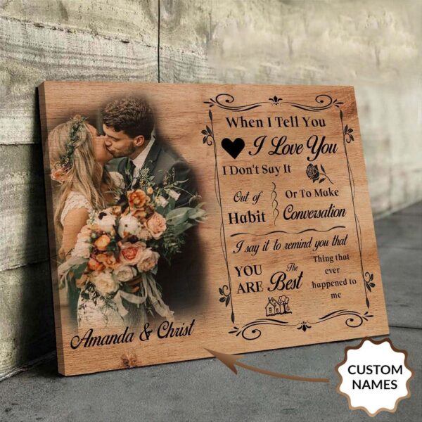 Canvas Prints Valentine’s Day, Personalized Names The Day I Met You Canvas Gift For Husband For Wife, Couple Lovers Wall Art