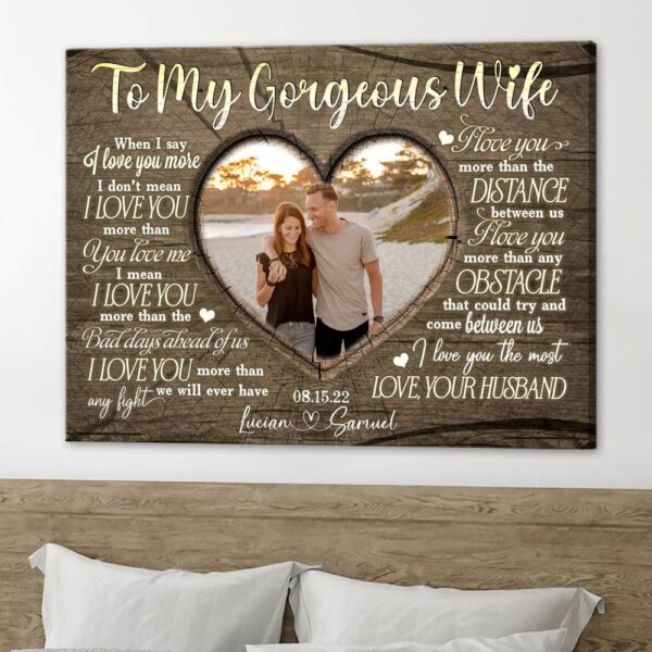 Canvas Prints Valentine’s Day, Personalized The Best Thing Anniversary Canvas For Wife, Couple Lovers Wall Art