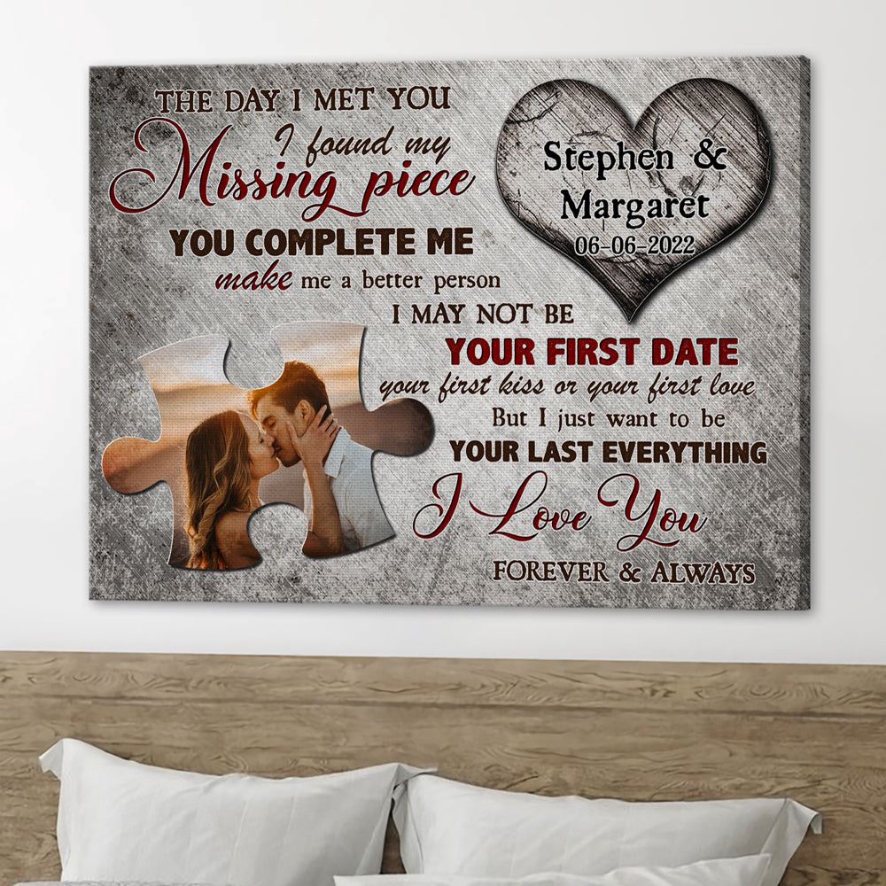 Canvas Prints Valentine’s Day, Personalized The Day I Met You Wife Husband Anniversary Couple Canvas, Couple Lovers Wall Art Canvas Prints Valentine’s Day, Personalized The Day I Met You Wife Husband Anniversary Couple Canvas, Couple Lovers Wall Art