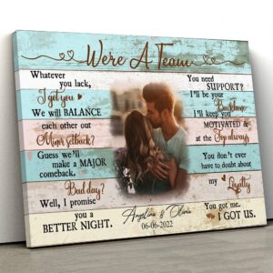 Canvas Prints Valentine s Day Personalized We Are A Team Anniversary Couple Wife Husband 1 Canvas Couple Lovers Wall Art 1 bopq4g.jpg