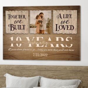 Canvas Prints Valentine s Day Personalized Wife Husband Couple 10 Years Together Canvas Couple Lovers Wall Art 1 drcrco.jpg