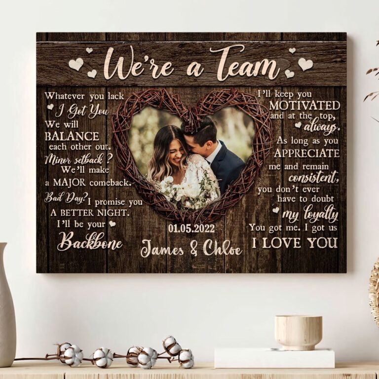 Canvas Prints Valentine's Day, Personalized Wife Husband Couple A Team