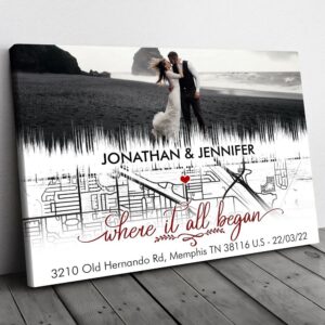 Canvas Prints Valentine s Day Personalized Wife Husband Couple Where Began Anniversary Canvas Couple Lovers Wall Art 1 nnazfj.jpg