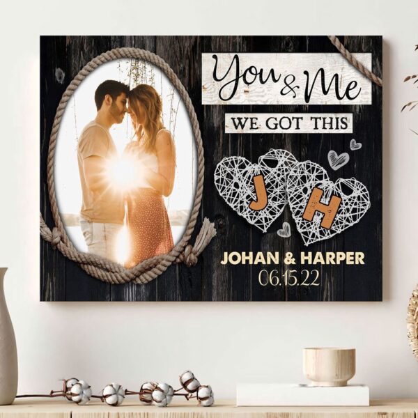 Canvas Prints Valentine’s Day, Personalized Wife Husband Couple You And Me Canvas, Couple Lovers Wall Art