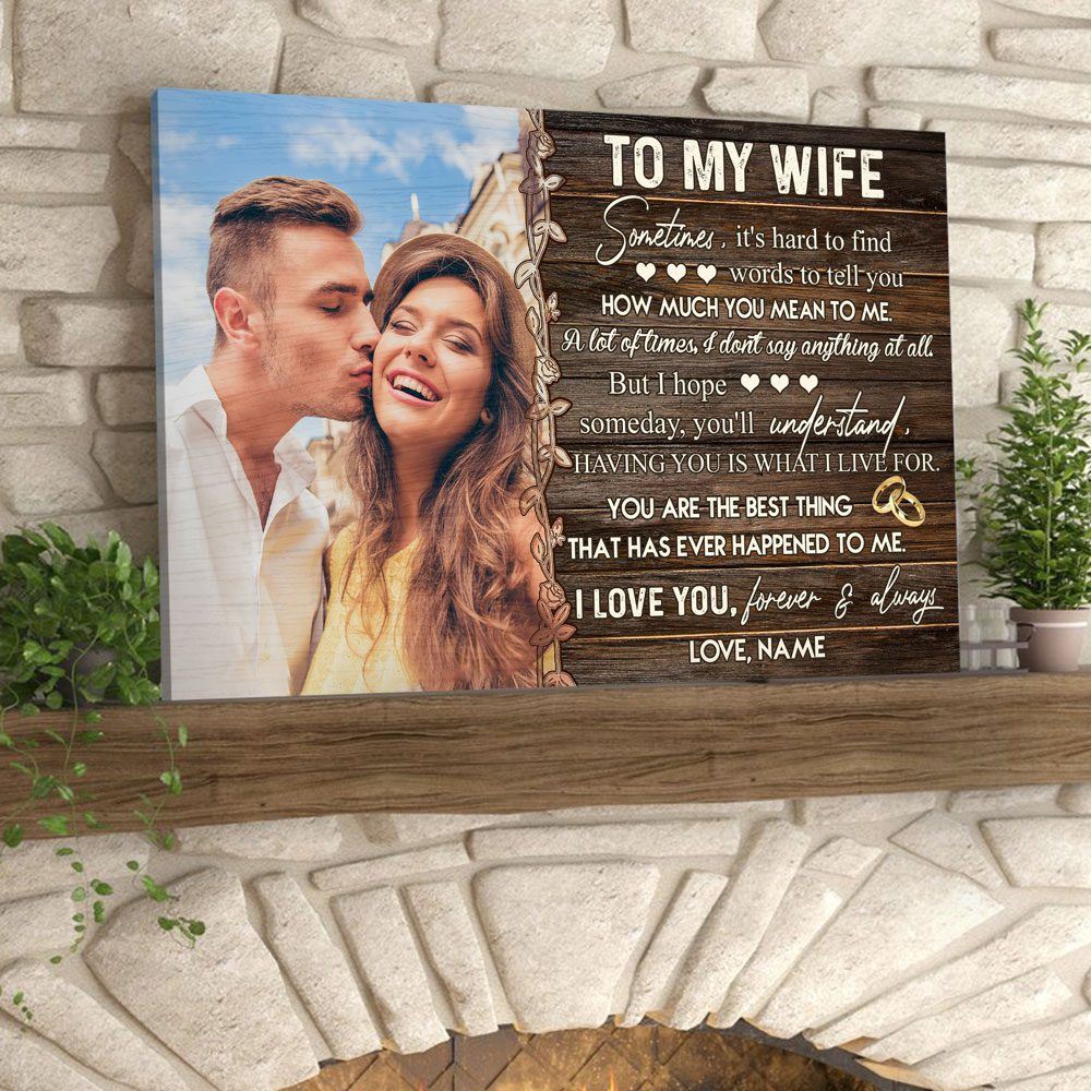 Canvas Prints Valentine’s Day, Personalized Wife Romantic Anniversary It’s Hard to Find Words Canvas, Couple Lovers Wall Art Canvas Prints Valentine’s Day, Personalized Wife Romantic Anniversary It’s Hard to Find Words Canvas, Couple Lovers Wall Art