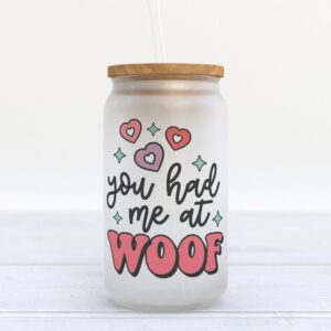 Frosted Glass Can, Personalized You Had Me…