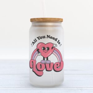 Frosted Glass Can Valentine Gift All You Need is Love Valentine s Day Frosted Glass Can Tumbler 1 zja9eu.jpg