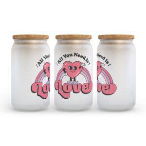 Frosted Glass Can Valentine Gift All You Need is Love Valentine s Day Frosted Glass Can Tumbler 2 zg1a2l.jpg