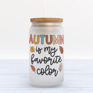 Frosted Glass Can, Valentine Gift, Autumn Is…