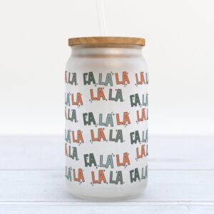 Frosted Glass Can, Valentine Gift, Fa La…