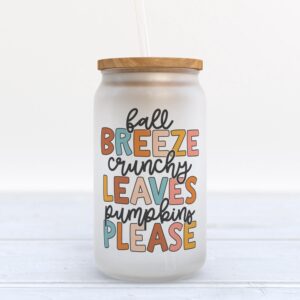 Frosted Glass Can, Valentine Gift, Fall Breeze…