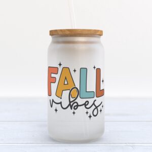 Frosted Glass Can, Valentine Gift, Fall Vibes…