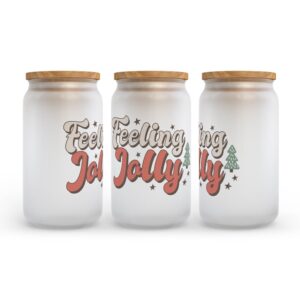 Frosted Glass Can Valentine Gift Feeling Jolly Christmas Frosted Glass Can Tumbler 2 jzjwjt.jpg