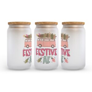 Frosted Glass Can Valentine Gift Festive AF Retro Van Christmas Frosted Glass Can Tumbler 2 mvojl6.jpg
