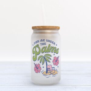 Frosted Glass Can Valentine Gift Find Me Under the Palms Frosted Glass Can Tumbler 1 zhip2c.jpg
