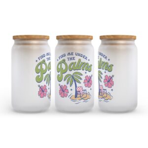 Frosted Glass Can Valentine Gift Find Me Under the Palms Frosted Glass Can Tumbler 2 whwm0m.jpg