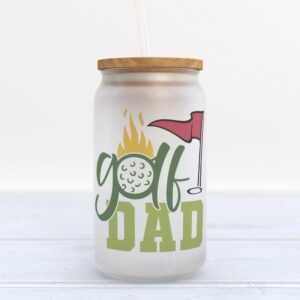 Frosted Glass Can, Valentine Gift, Golf Dad…