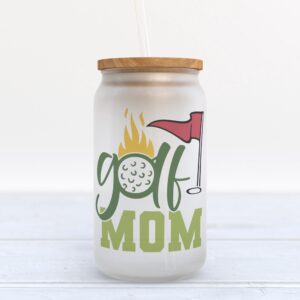 Frosted Glass Can, Valentine Gift, Golf Mom…