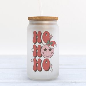 Frosted Glass Can, Valentine Gift, Ho Ho…