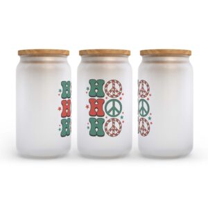 Frosted Glass Can Valentine Gift Ho Ho Ho Peace Signs Christmas Frosted Glass Can Tumbler 2 lpsorv.jpg