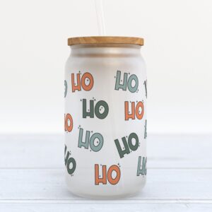 Frosted Glass Can, Valentine Gift, Ho Ho…