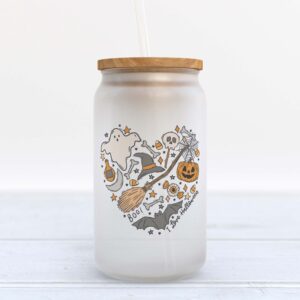 Frosted Glass Can, Valentine Gift, I Love…