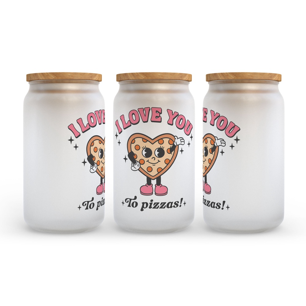 Frosted Glass Can, Valentine Gift, I Love You to Pizzas Valentine’s Day Frosted Glass Can Tumbler Frosted Glass Can, Valentine Gift, I Love You to Pizzas Valentine’s Day Frosted Glass Can Tumbler