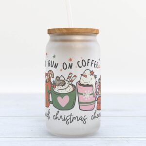 Frosted Glass Can, Valentine Gift, I Run…
