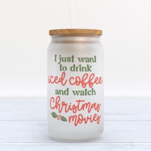Frosted Glass Can, Valentine Gift, Iced Coffee…