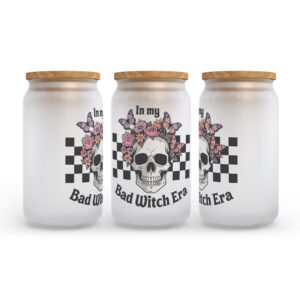 Frosted Glass Can Valentine Gift In My Bad Witch Era Halloween Frosted Glass Can Tumbler 2 dhvpvw.jpg