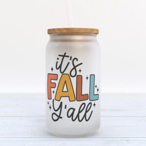 Frosted Glass Can, Valentine Gift, It’s Fall…