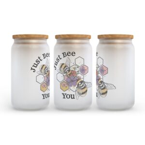 Frosted Glass Can Valentine Gift Just Bee You Frosted Glass Can Tumbler 2 l7xr9c.jpg