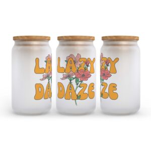 Frosted Glass Can Valentine Gift Lazy Daze Frosted Glass Can Tumbler 2 pklb2z.jpg