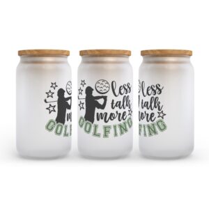 Frosted Glass Can Valentine Gift Less Talk More Golfing Frosted Glass Can Tumbler 2 losexl.jpg