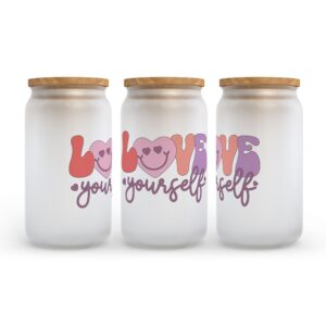 Frosted Glass Can Valentine Gift Love Yourself Frosted Glass Can Tumbler 2 vxwa0a.jpg