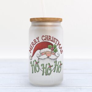 Frosted Glass Can, Valentine Gift, Merry Christmas…