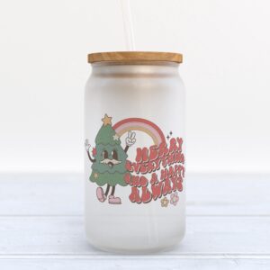 Frosted Glass Can, Valentine Gift, Merry Everything…