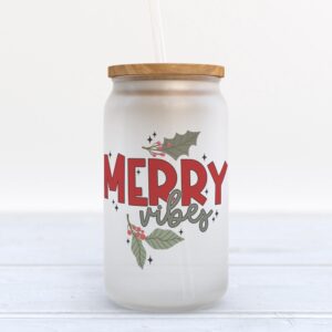 Frosted Glass Can, Valentine Gift, Merry Vibes…
